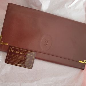 Burgundy Cartier Clutch